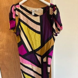 DVF ( Diane Von Fursetenberg) silk colorful dress